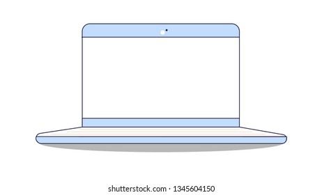 Laptop isolated vector illustration