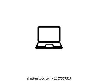 Laptop isolated vector illustration icon. Laptop computer emoji illustration icon