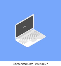 Laptop Isometric Icon. Vector Illustration