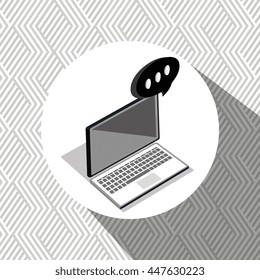 laptop isometric  isolated icon design, vector illustration  graphic 