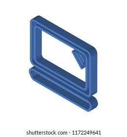 Laptop isometric left top view 3D icon