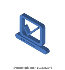 Laptop isometric left top view 3D icon