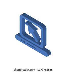 Laptop isometric left top view 3D icon