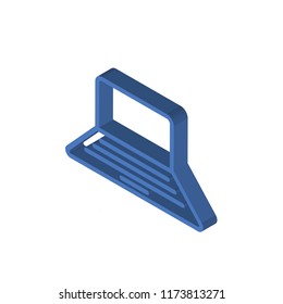 Laptop isometric left top view 3D icon