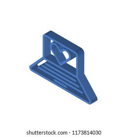 Laptop isometric left top view 3D icon