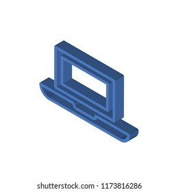 Laptop isometric left top view 3D icon