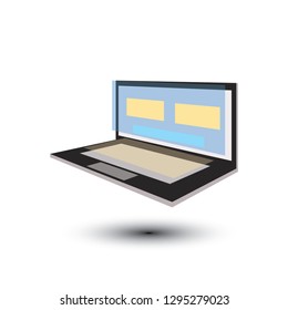 laptop isometric style