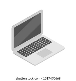 Laptop isometric vector illustration