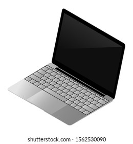 Laptop Isometric Vector Illustration on white background