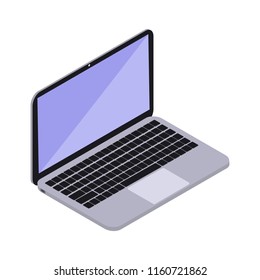 Laptop isometry icon isolated on white background