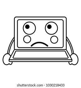 laptop kawaii icon image 