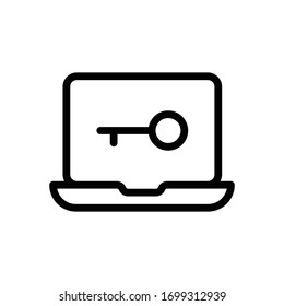 Notebook-Schlüssel, Vektorsymbol 