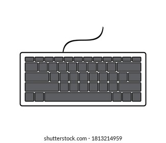 Laptop keyboard element design. Vector illustration isolated.
