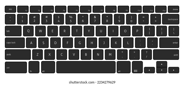 Laptop keyboard Sign.  Vector Illustration