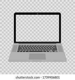diseño de portátil en estilo plano, diseño de pantalla de dispositivo. Ilustración del vector