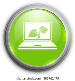  laptop with leaf icon