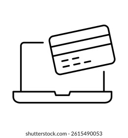 Laptop Line Editable Stroke Icon. PC, Computer Functions, Settings, Technology, Security, Shopping, Wallet, Marketing, Promotion, Communication Collection Vector Illustration.