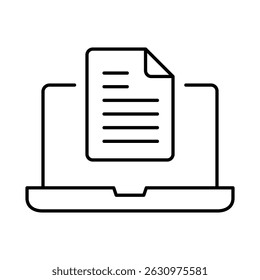 Ícone De Traço Editável Da Linha Do Laptop. PC, Funções do computador, Configurações, Tecnologia, Segurança, Compras, Carteira, Marketing, Promoção, Ilustração de vetor de coleção de comunicação.