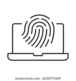 Ícone De Traço Editável Da Linha Do Laptop. PC, Funções do computador, Configurações, Tecnologia, Segurança, Compras, Carteira, Marketing, Promoção, Ilustração de vetor de coleção de comunicação.