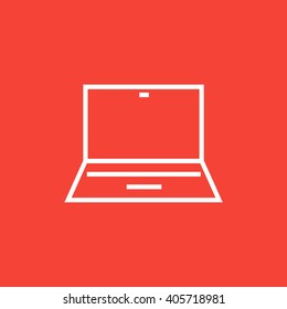 Laptop line icon.