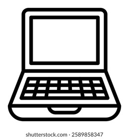 Laptop Line Icon Design For Personal And Commercial use