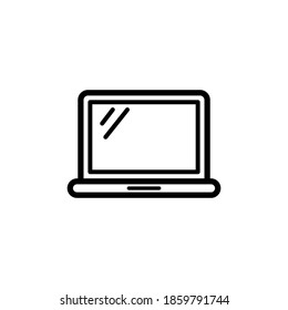 laptop line icon design vector template