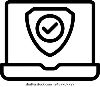 laptop line icon illustration vector