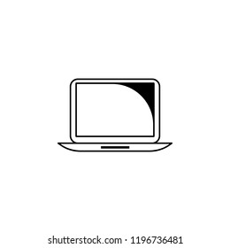 Laptop Line Icon On White Background