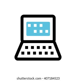 Laptop line icon. Pixel perfect fully editable vector icon suitable for websites, info graphics and print media.