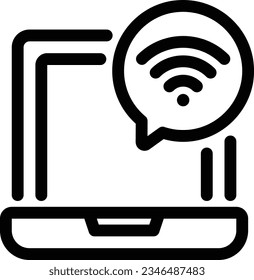 Notebook-Line-Symbol - Einzelbild, Vektorgrafik