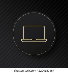 Laptop Line Icon. Technology, Keyboard, Entertainment, Personal Computer, Professional Occupation, Open, Work Station, Portable, Touchpad, PC. Smart Device Concept. Vector Line Icon For Business.