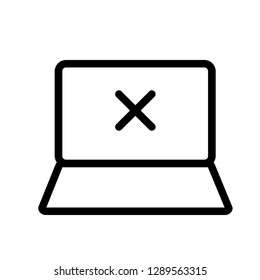 laptop  line icon vector  isolated illustration editable