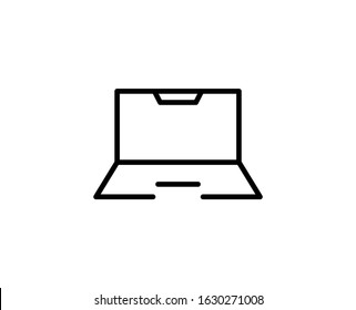 Laptop line icon. Vector symbol in trendy flat style on white background. Web sing for design.