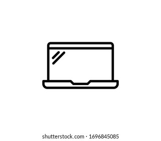 Laptop line icon. Vector symbol in trendy flat style on white background. Web sing for design.