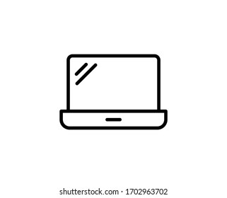 Laptop line icon. Vector symbol in trendy flat style on white background. Web sing for design.