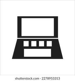 laptop line new vector icon