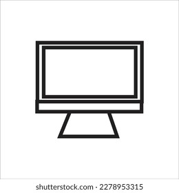 laptop line new vector icon