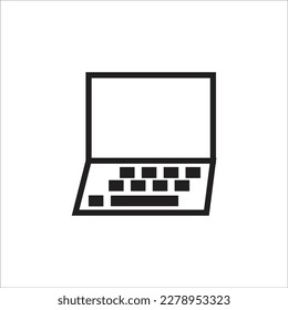 icono de vector nuevo de línea de portátil