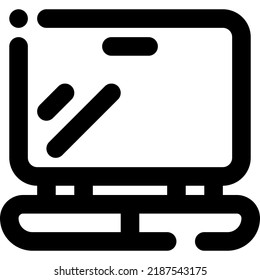 Laptop line style icon vector design and illustration template