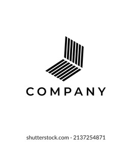 logotipo moderno de la tecnología de la línea de portátiles