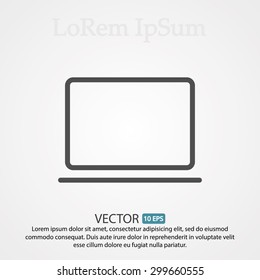 Laptop  . line vector icon