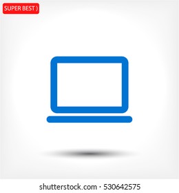 Laptop  . line vector icon