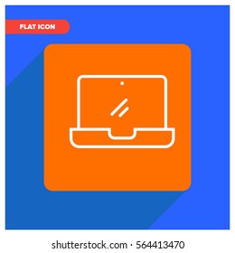 laptop line vector icon