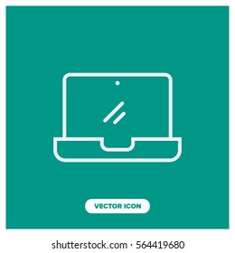 laptop line vector icon
