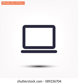 Laptop  . line vector icon