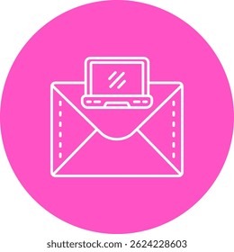 Laptop Line vector Icon Design