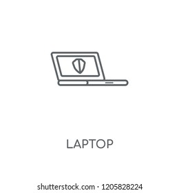 Laptop linear icon. Laptop concept stroke symbol design. Thin graphic elements vector illustration, outline pattern on a white background, eps 10.