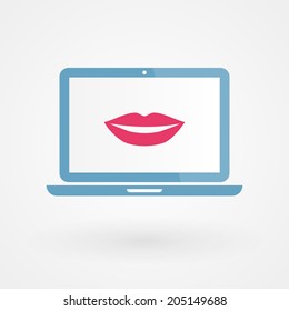 Laptop and lips