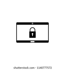 laptop lock icon. Element of web icon for mobile concept and web apps. Glyph laptop lock icon can be used for web and mobile
