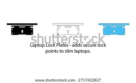 Laptop lock plates for enhanced security on slim devices